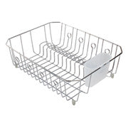 Dish Rack with Utensil Holder for Kitchen Countertop, Large, Chrome - US 03215